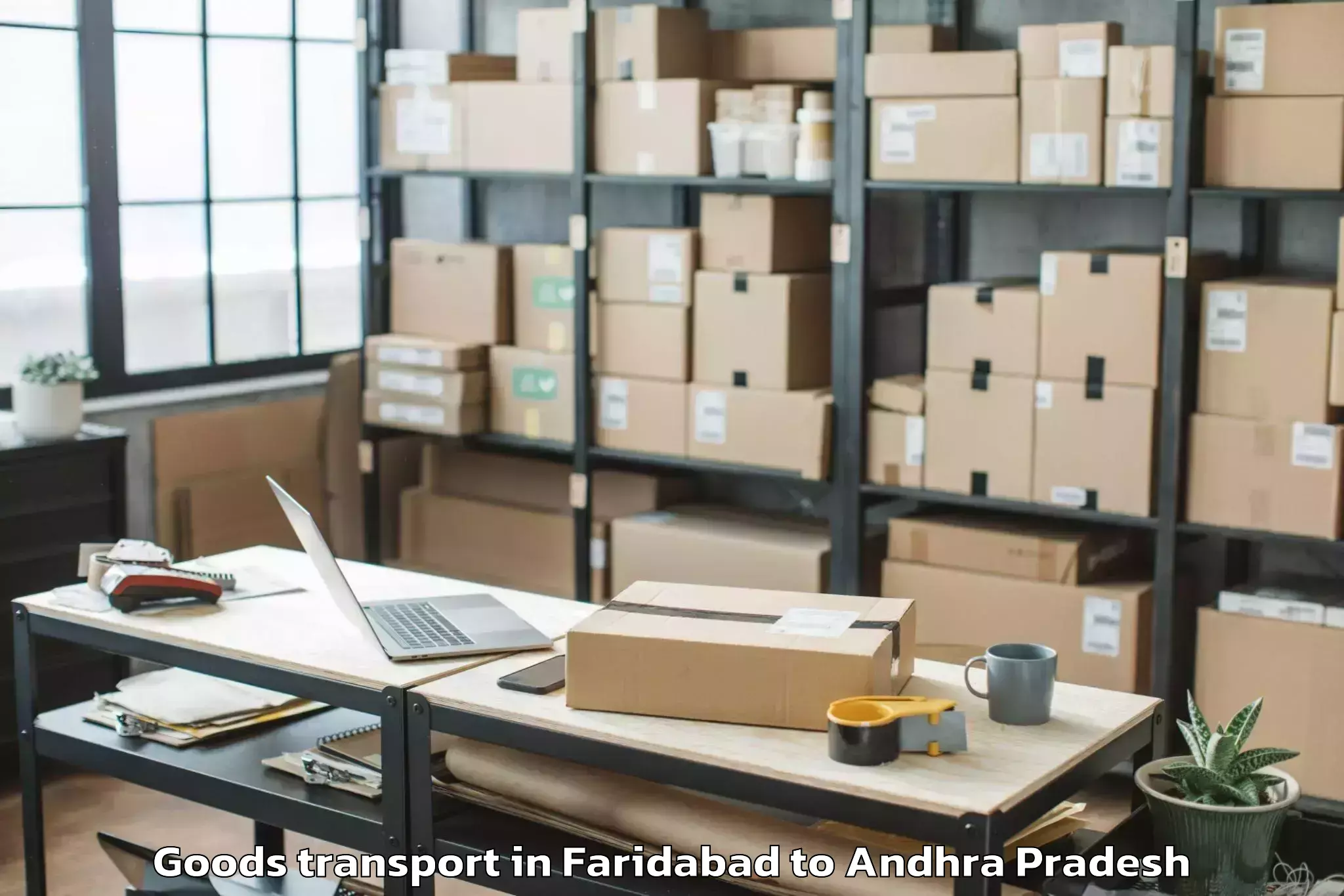 Book Faridabad to Mogullapalle Goods Transport Online